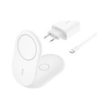 Belkin BoostCharge 2-in-1 - Trådlöst laddställ - magnetisk,