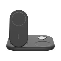 Belkin BoostCharge 3-in-1 - Trådlöst laddställ - magnetisk,