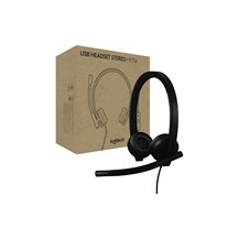 Logitech H570e - Headset - på örat - kabelansluten - USB-A