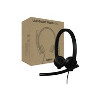 Logitech H570e - Headset - på örat - kabelansluten - USB-A