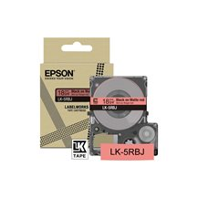 Epson LabelWorks LK-5RBJ - Svart på mattrött - Rulle (1,8