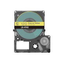 Epson LabelWorks LK-4YAS - Grått på gult - Rulle (1,2 cm x