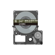 Epson LabelWorks LK-6QWJ - Vitt på matt kaki - Rulle ( 2,4