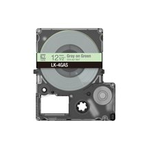 Epson LabelWorks LK-4GAS - Grått på grönt - Rulle (1,2 cm x