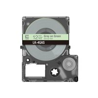 Epson LabelWorks LK-4GAS - Grått på grönt - Rulle (1,2 cm x