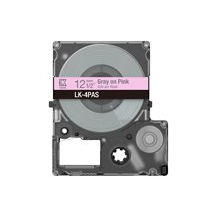 Epson LabelWorks LK-4PAS - Mjukrosa/grå - Rulle (1,2 cm) 1