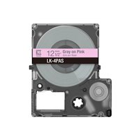 Epson LabelWorks LK-4PAS - Mjukrosa/grå - Rulle (1,2 cm) 1