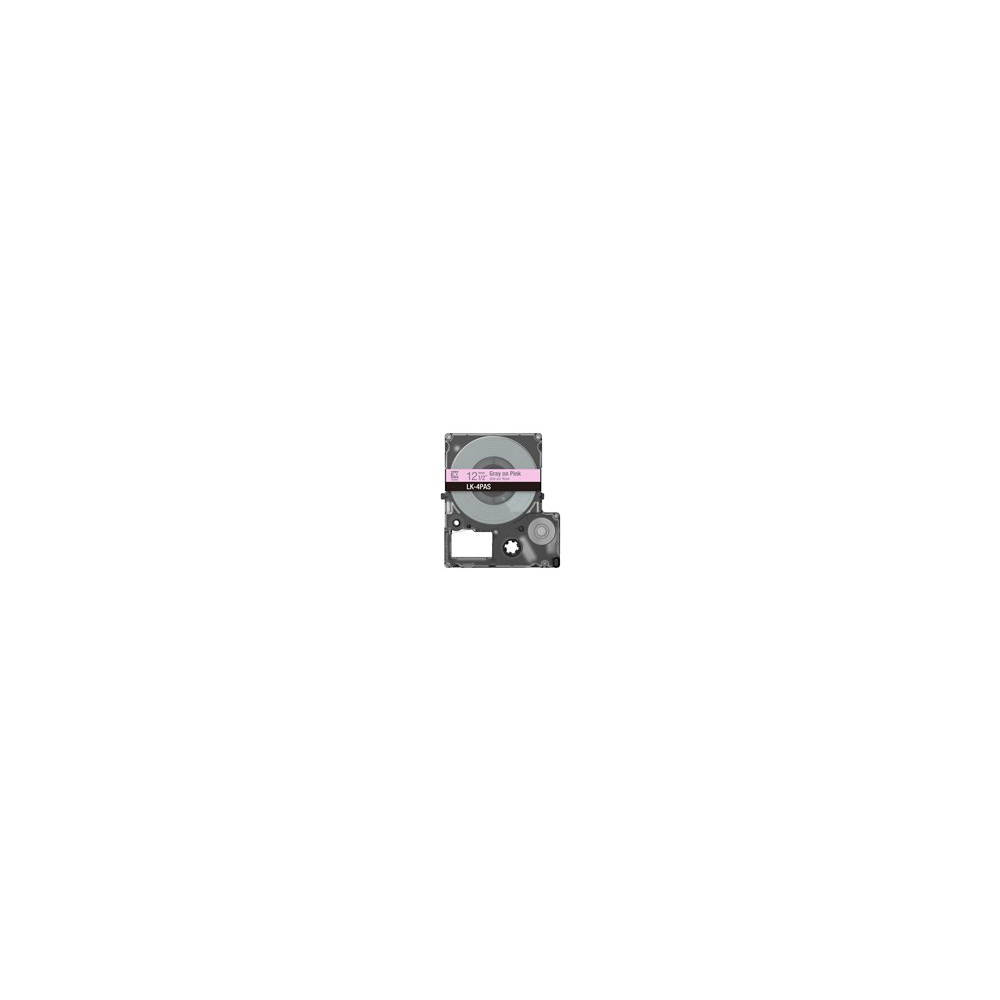 Epson LabelWorks LK-4PAS - Mjukrosa/grå - Rulle (1,2 cm) 1