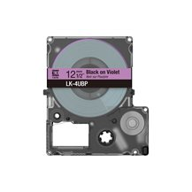 Epson LabelWorks LK-4UBP - Svart på lila - Rulle (1,2 cm x