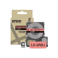 Epson LabelWorks LK-6RBJ - Svart på mattrött - Rulle ( 2,4