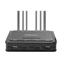 StarTech.com 2-Port Dual-Monitor HDMI Cable KVM Switch, 4K