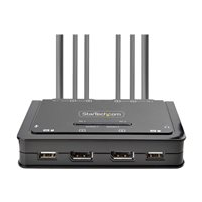StarTech.com 2-Port Dual-Monitor DisplayPort Cable KVM