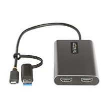 StarTech.com USB-C to Dual-HDMI Adapter, USB-C or A to 2x