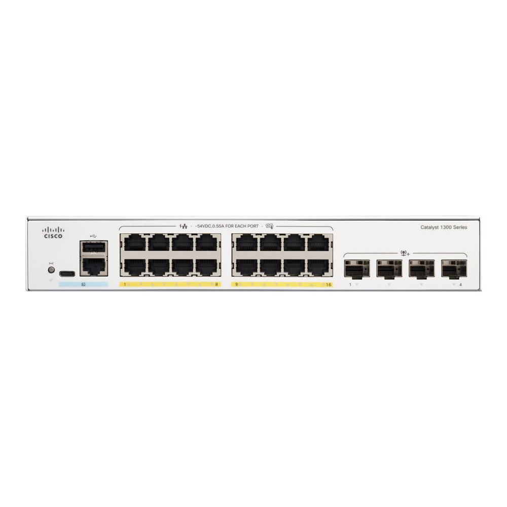 Cisco Catalyst 1300-16P-4X - Switch - L3 - Administrerad - Cisco Catalyst 1300-16P-4X - Switch - L3 - Administrerad -
