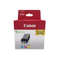 Canon CLI-521 C/M/Y Multi pack - 3-pack - 9 ml - gul, cyan,