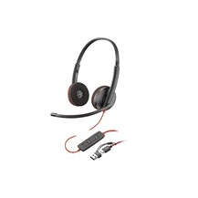 Poly Blackwire 3220 - Blackwire 3200 Series - headset - på