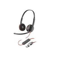 Poly Blackwire 3220 - Blackwire 3200 Series - headset - på