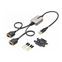StarTech.com 2ft (60cm) 2-Port USB to Serial Adapter Cable,