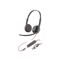 Poly Blackwire 3225 - Blackwire 3200 Series - headset - på