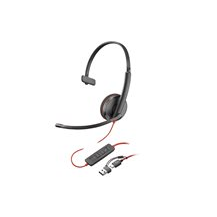 Poly Blackwire 3210 - Blackwire 3200 Series - headset - på