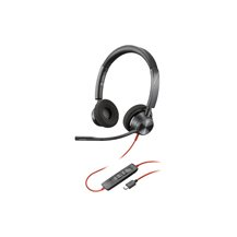 Poly Blackwire 3320 - Blackwire 3300 series - headset - på
