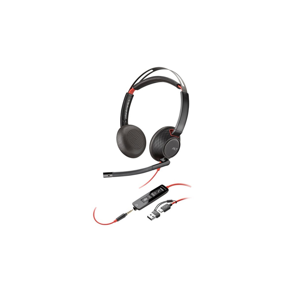 Poly Blackwire 5220 - Headset - på örat - kabelansluten - Poly Blackwire 5220 - Headset - på örat - kabelansluten -