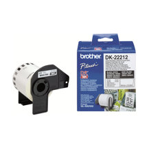 Brother DK-22212 - Permanent häftning - vit - Rulle (6,2 cm