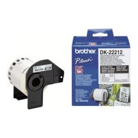 Brother DK-22212 - Permanent häftning - vit - Rulle (6,2 cm