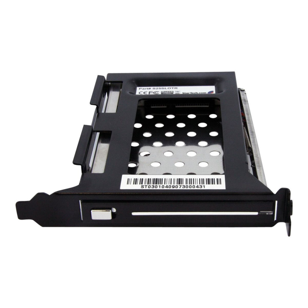 StarTech.com 2.5in SATA Removable Hard Drive Bay for PC Expansion Slot - Storage bay adapter - black - S25SLOTR - Adapter för la