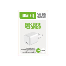 GRATEQ PALLAS CHARGER GaN PD/PPS USB-C 45W WHITE