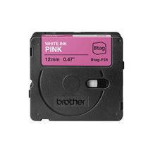 Brother BTAG-P35 - Vitt på rosa - Rulle (1,2 cm x 4 m) 1
