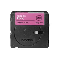 Brother BTAG-P35 - Vitt på rosa - Rulle (1,2 cm x 4 m) 1