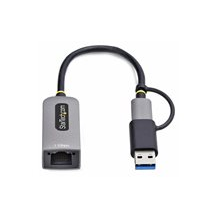 StarTech.com USB-C to Ethernet Adapter w/USB-A Adapter,