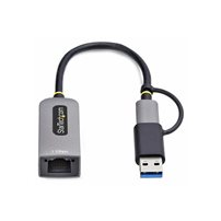 StarTech.com USB-C to Ethernet Adapter w/USB-A Adapter,