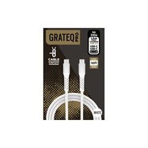 GRATEQ PRO USB-C - USB-C 240W USB3.2 CABLE 1.5M WHITE