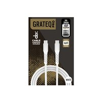 GRATEQ PRO USB-C - USB-C 240W USB3.2 CABLE 1.5M WHITE